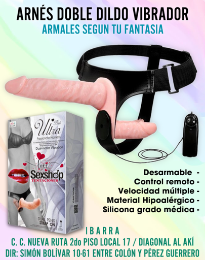 Arnés vibrador doble