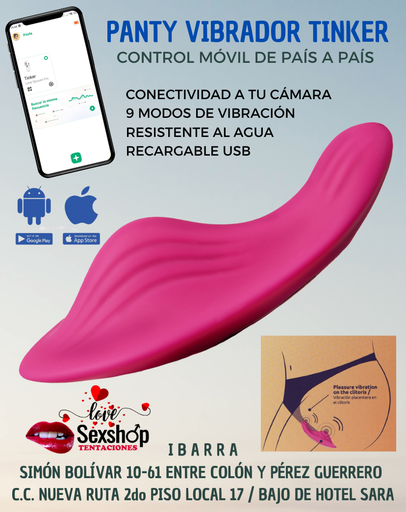 Vibrador Tinker tipo Panty App
